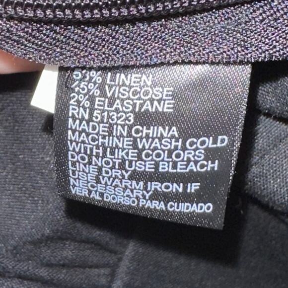 NWT Vince Camuto Black Wide Leg Linen Jumpsuit Size 4 - Picture 6 of 16